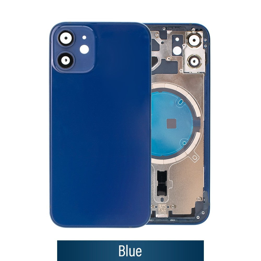Rear Housing for iPhone 12 mini (NO LOGO)-Blue Rear Housing for iPhone 12 mini (NO LOGO)-Blue